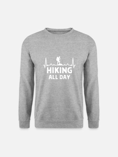 Klettern Kletterer Hiking Sprüche Geschenk - Unisex Pullover - Weißgrau meliert