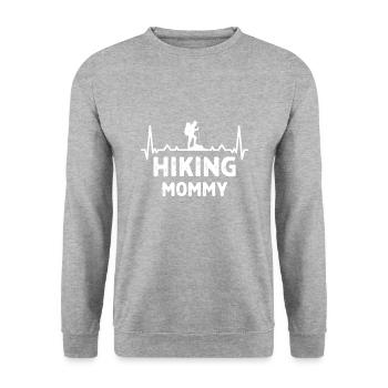 Klettern Kletterer Hiking Sprüche Geschenk - Unisex Pullover - Weißgrau meliert - Vorne - Alina (178cm) & Michal (187cm)