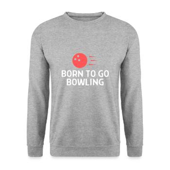 Bowling Dictons Bowling Bowler Skittles Cadeau - Sweat-shirt Unisexe - gris chiné - Devant - Alina (178cm) & Michal (187cm)
