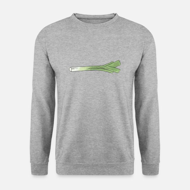 Lauch einfach nur ein Lauch - Unisex Pullover - Weißgrau meliert
