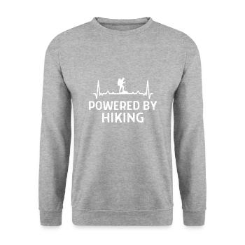 Klettern Kletterer Hiking Sprüche Geschenk - Unisex Pullover - Weißgrau meliert - Vorne - Alina (178cm) & Michal (187cm)