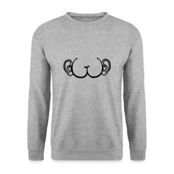 Ass with ears funny gift idea - Unisex Sweatshirt - salt & pepper - Front - Alina (178cm) & Michal (187cm)