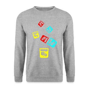 Whisky Icon - Unisex Sweatshirt - salt & pepper - Front - Alina (178cm) & Michal (187cm)