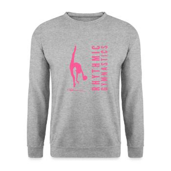 Rhythmic Gymnastics Gymnastik Gymnastin mit Ball - Unisex Pullover - Weißgrau meliert - Vorne - Alina (178cm) & Michal (187cm)