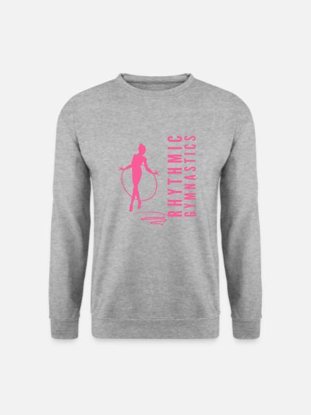 gymnastique rythmique gymnaste de gymnastique avec cerceau - Sweat-shirt Unisexe - gris chiné