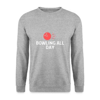 Bowling Dictons Bowling Bowler Skittles Cadeau - Sweat-shirt Unisexe - gris chiné - Devant - Alina (178cm) & Michal (187cm)