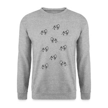Stark wie ein Löwe- Die Hüter von Orbis - Unisex Pullover - Weißgrau meliert - Vorne - Alina (178cm) & Michal (187cm)