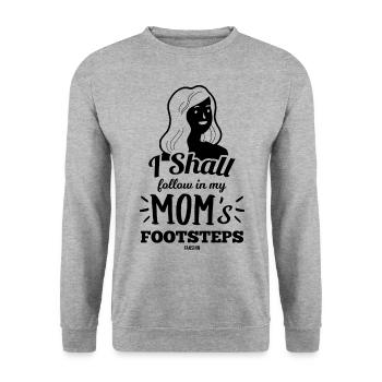 Mama - Unisex Pullover - Weißgrau meliert - Vorne - Alina (178cm) & Michal (187cm)