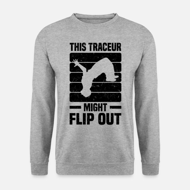 Parkour - Unisex Pullover - Weißgrau meliert