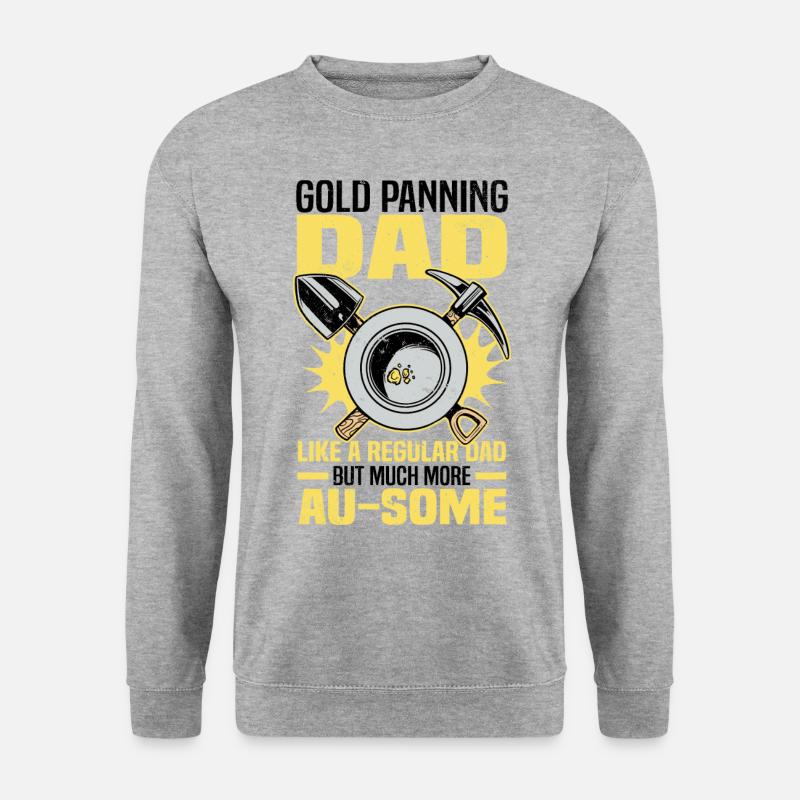 Goldwaschen - Unisex Pullover - Weißgrau meliert