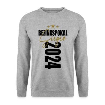 Bezirkspokal Sieger 2024 - Unisex Pullover - Weißgrau meliert - Vorne - Alina (178cm) & Michal (187cm)