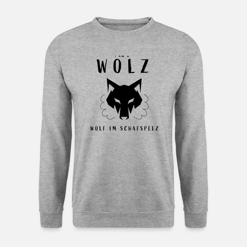 Wolf im Schafspelz - Unisex Pullover - Weißgrau meliert