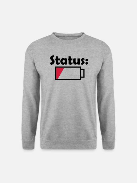 Battery status empty - Unisex Sweatshirt - salt & pepper