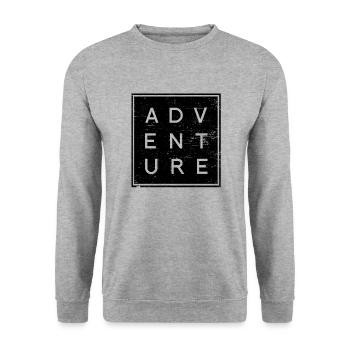 adventure - Unisex Sweatshirt - salt & pepper - Front - Alina (178cm) & Michal (187cm)