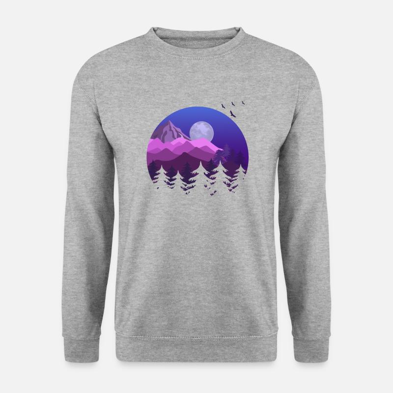 Wildnis - Unisex Pullover - Weißgrau meliert