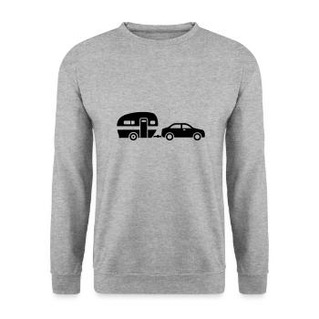 Caravane - Sweat-shirt Unisexe - gris chiné - Devant - Alina (178cm) & Michal (187cm)