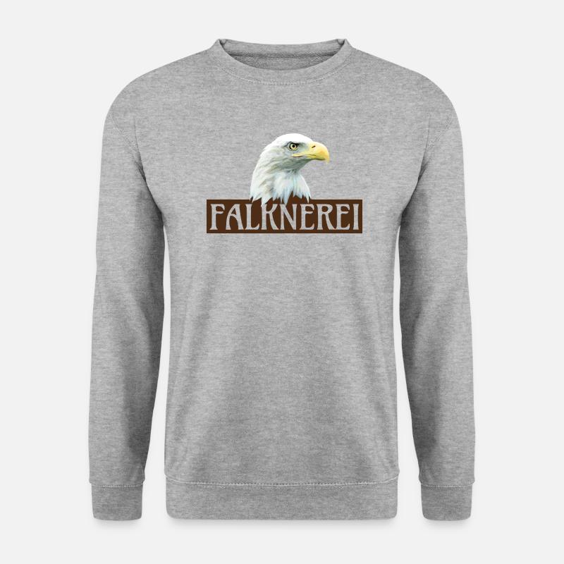Falknerei, Adler, transparent - Unisex Pullover - Weißgrau meliert