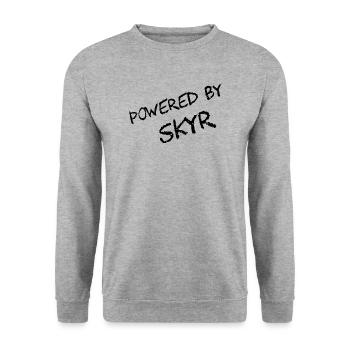 Propulsé par Skyr Gift Idea Iceland - Sweat-shirt Unisexe - gris chiné - Devant - Alina (178cm) & Michal (187cm)