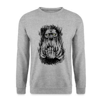 SILENT SCREM - Unisex Sweatshirt - salt & pepper - Front - Alina (178cm) & Michal (187cm)
