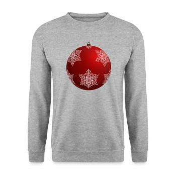 Boule de Noël / Bébé de Noël - Sweat-shirt Unisexe - gris chiné - Devant - Alina (178cm) & Michal (187cm)