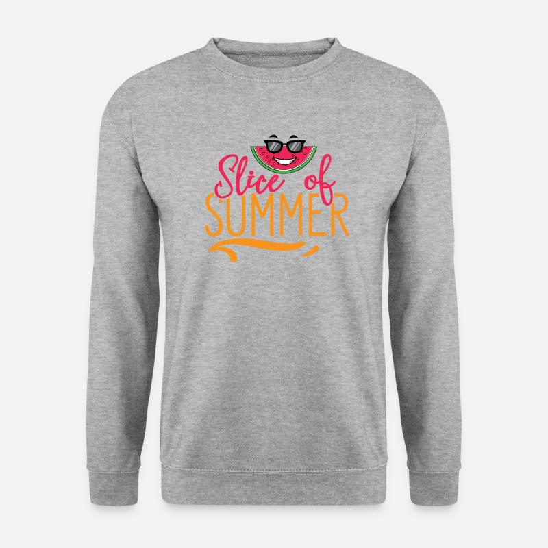 Slice of Summer - Unisex Pullover - Weißgrau meliert