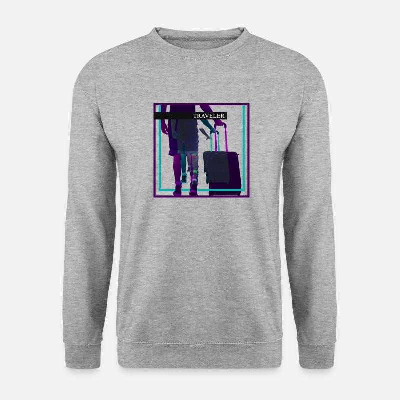 Traveler - Unisex Pullover - Weißgrau meliert