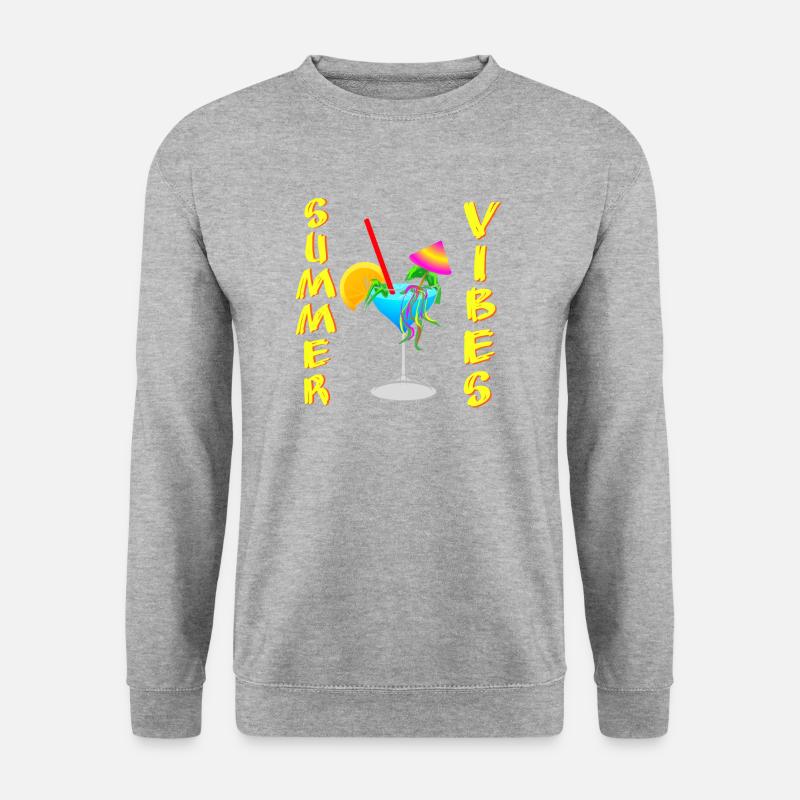 Cocktail Summer Vibes - Unisex Pullover - Weißgrau meliert