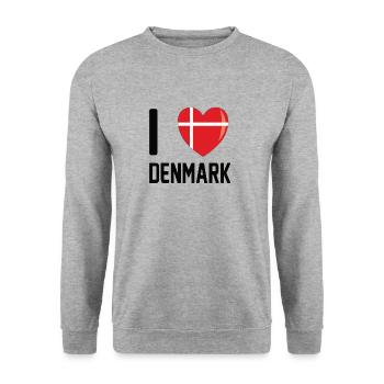 Danemark Danemark nation du drapeau - Sweat-shirt Unisexe - gris chiné - Devant - Alina (178cm) & Michal (187cm)
