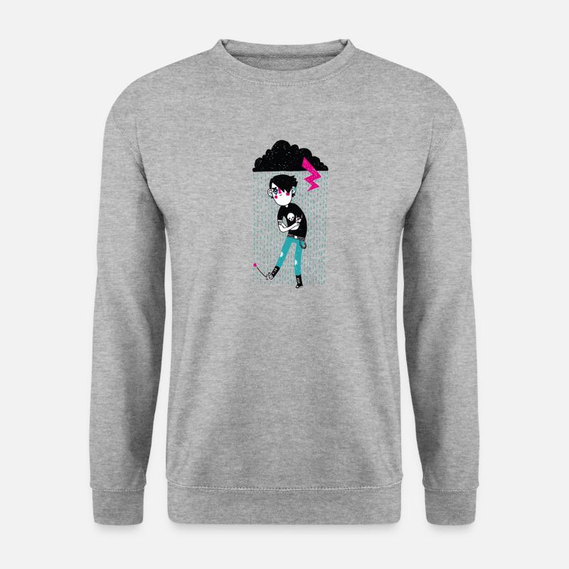 Pessimist - Unisex Pullover - Weißgrau meliert