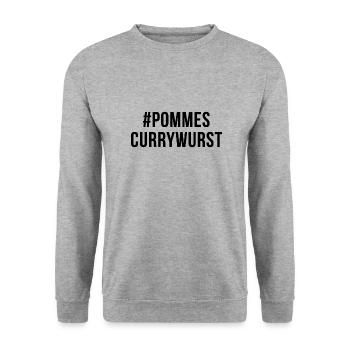 Pommes - Unisex Pullover - Weißgrau meliert - Vorne - Alina (178cm) & Michal (187cm)