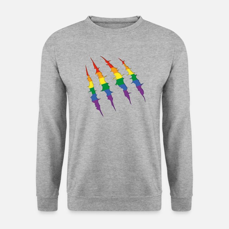 lgbt kratzer - Unisex Pullover - Weißgrau meliert