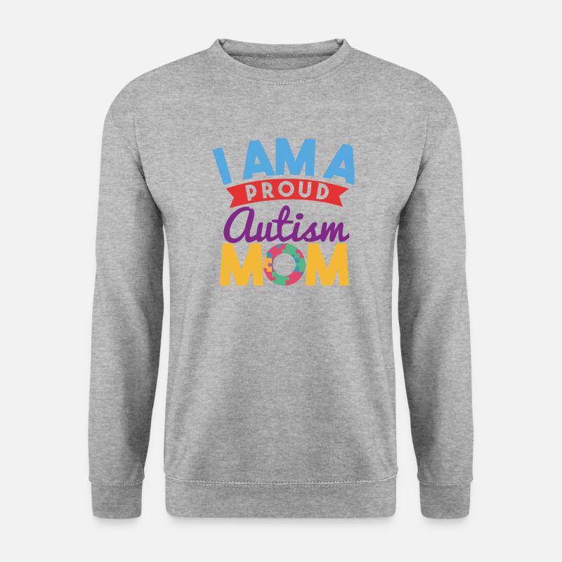 Ich bin eine stolze Autismus Mama - Unisex Pullover - Weißgrau meliert