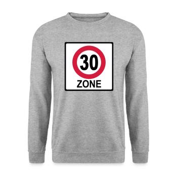 Zone 30 birthday - Unisex Sweatshirt - salt & pepper - Front - Alina (178cm) & Michal (187cm)