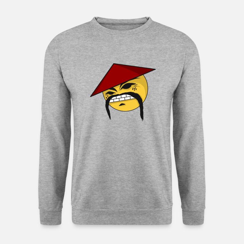 Chinese - Unisex Pullover - Weißgrau meliert
