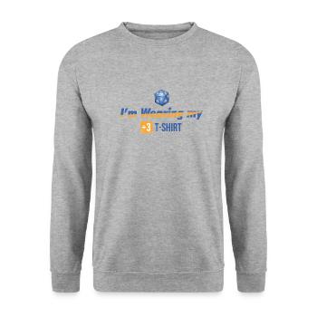 Je porte mon T-SHIRT +3 - Sweat-shirt Unisexe - gris chiné - Devant - Alina (178cm) & Michal (187cm)