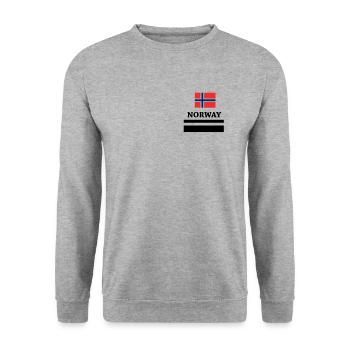 Norway Flag Symbol - Unisex Sweatshirt - salt & pepper - Front - Alina (178cm) & Michal (187cm)