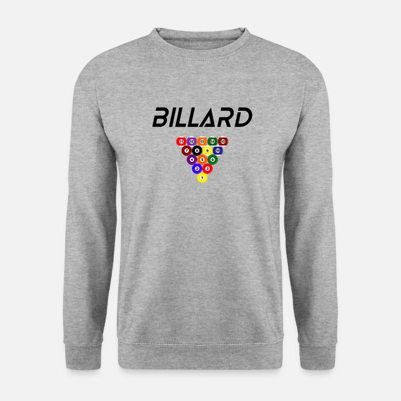 Billard - Unisex Pullover - Weißgrau meliert