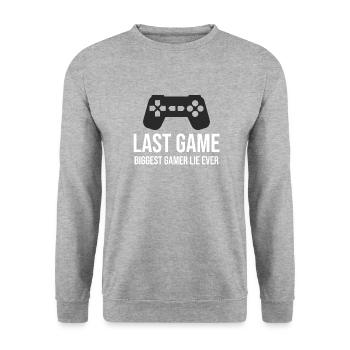 Gaming Gaming Gaming Gaming - Unisex Sweatshirt - salt & pepper - Front - Alina (178cm) & Michal (187cm)