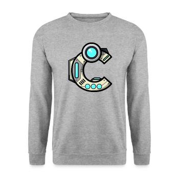 Letter C Gift First name Name Birthday idea - Unisex Sweatshirt - salt & pepper - Front - Alina (178cm) & Michal (187cm)