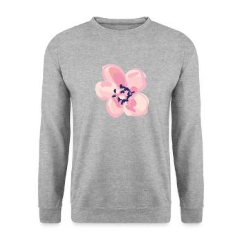 Fleur de printemps fleur d'été rose - Sweat-shirt Unisexe - gris chiné - Devant - Alina (178cm) & Michal (187cm)