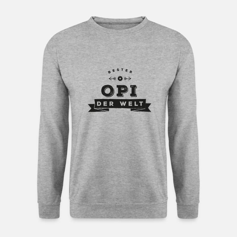 Bester Opi - Unisex Pullover - Weißgrau meliert