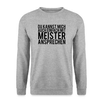Meister - Unisex Pullover - Weißgrau meliert - Vorne - Alina (178cm) & Michal (187cm)