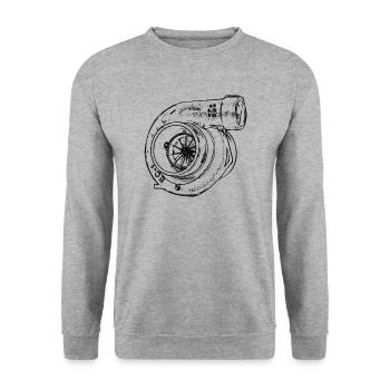 Turbocompresseur Boost Charge De Charge Tuning Turbocharge - Sweat-shirt Unisexe - gris chiné - Devant - Alina (178cm) & Michal (187cm)