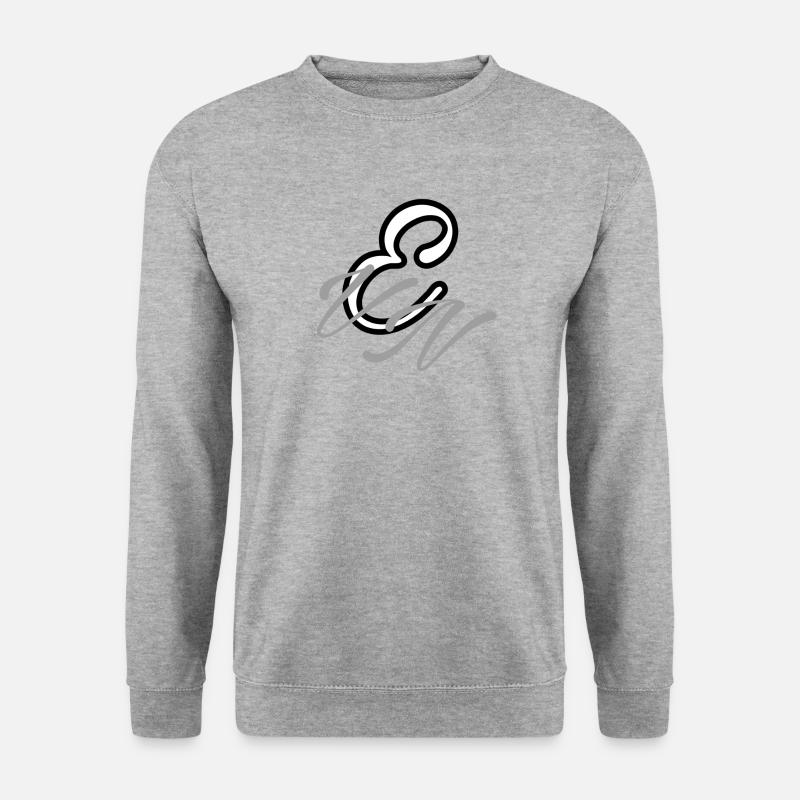 Klassisches EVN Logo Design - Unisex Pullover - Weißgrau meliert