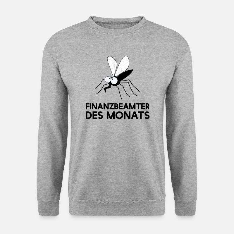 Finanzbeamter des Monats - Blutsauger - Stechmücke - Unisex Pullover - Weißgrau meliert