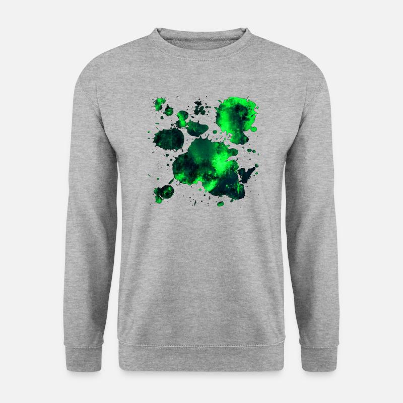 gxp psychedelische Farbe Verlaufsmuster WF gruen - Unisex Pullover - Weißgrau meliert