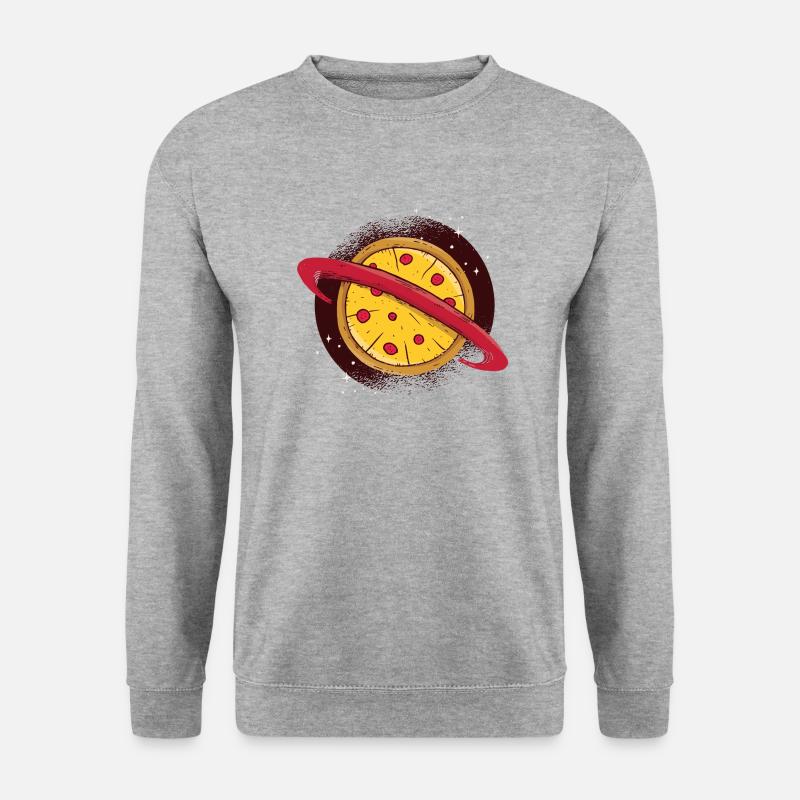 Sky Pizza - Unisex Pullover - Weißgrau meliert