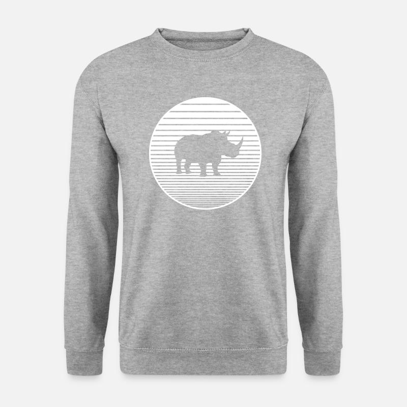 Nashorn - Unisex Pullover - Weißgrau meliert