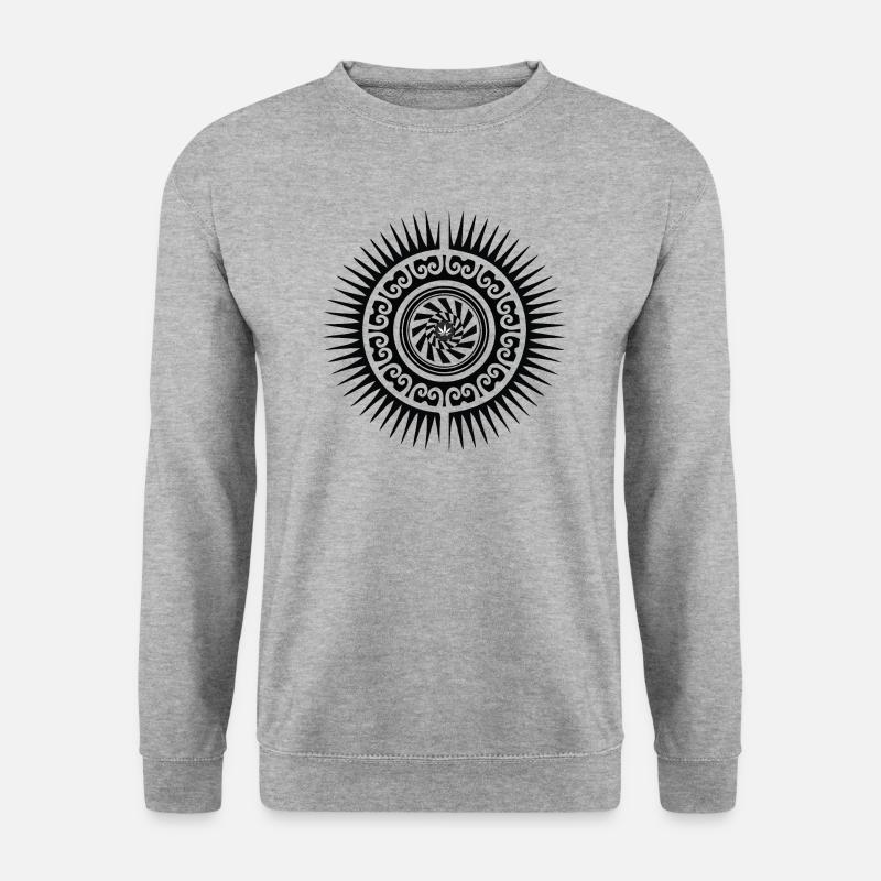 HASH MAORI - Unisex Pullover - Weißgrau meliert