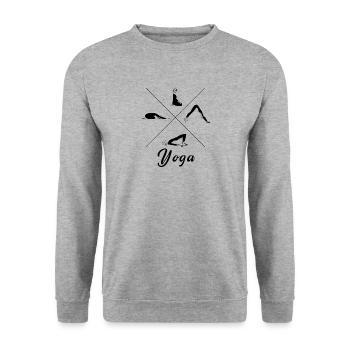 Yoga positions - Unisex Sweatshirt - salt & pepper - Front - Alina (178cm) & Michal (187cm)